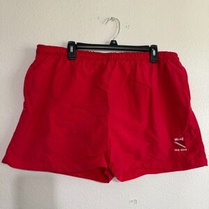 Uzzi Amphibious Dive Gear Swim Trunks Men's 2XL Red Elastic Waist Surf Beach VTG